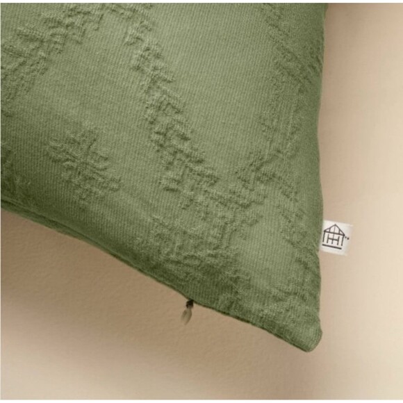 14"x36" Trellis Pattern Lumbar Bed Pillow Sage Green - Hearth & Hand Magnolia - Picture 4 of 5